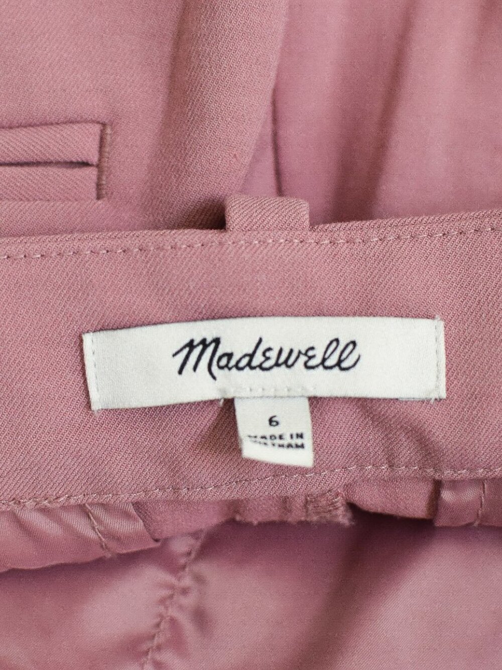 Madewell The Fairbanks Pant Woodrose Pink Tapered Straight Leg Trouser Size 8 - Picture 10 of 14